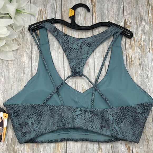 Women’s Snakeskin Print Active Sports Bra 2-Pack Size L - Picture 5 of 10